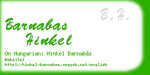 barnabas hinkel business card